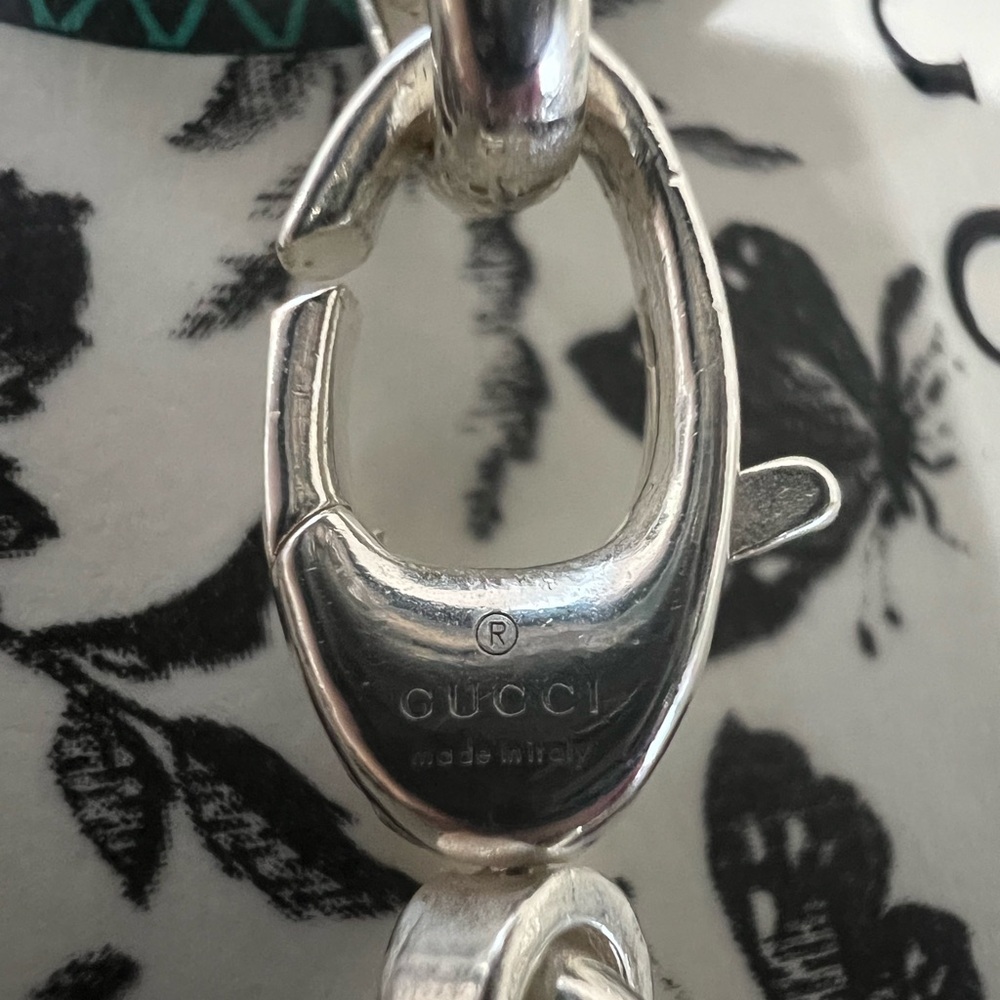 NIB GUCCI 925 Sterling Silver Interlocking GG Britt Bracelet - Picture 7 of 11